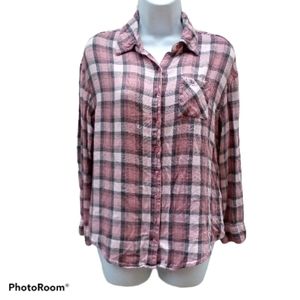 Justice Perfect Plaid Button Up Shirt